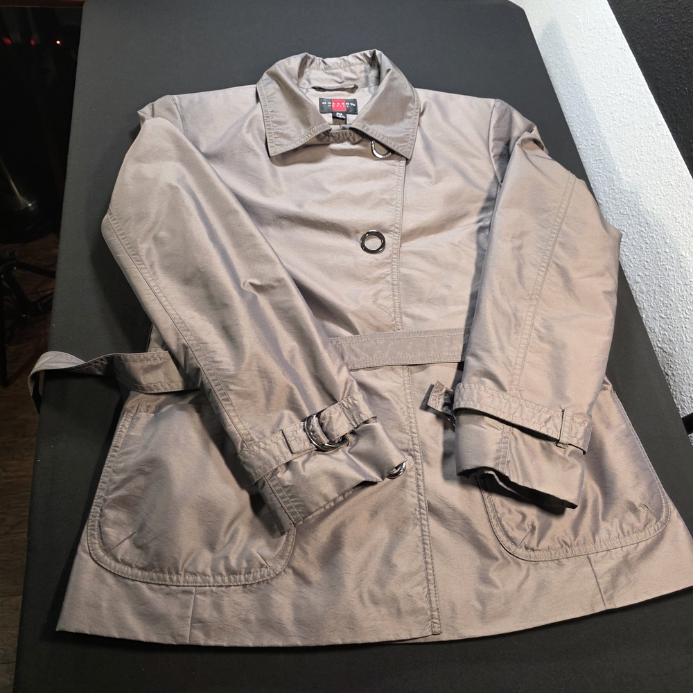 Gallery Women's Bronze Trench Coat, Petite Medium